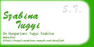 szabina tugyi business card